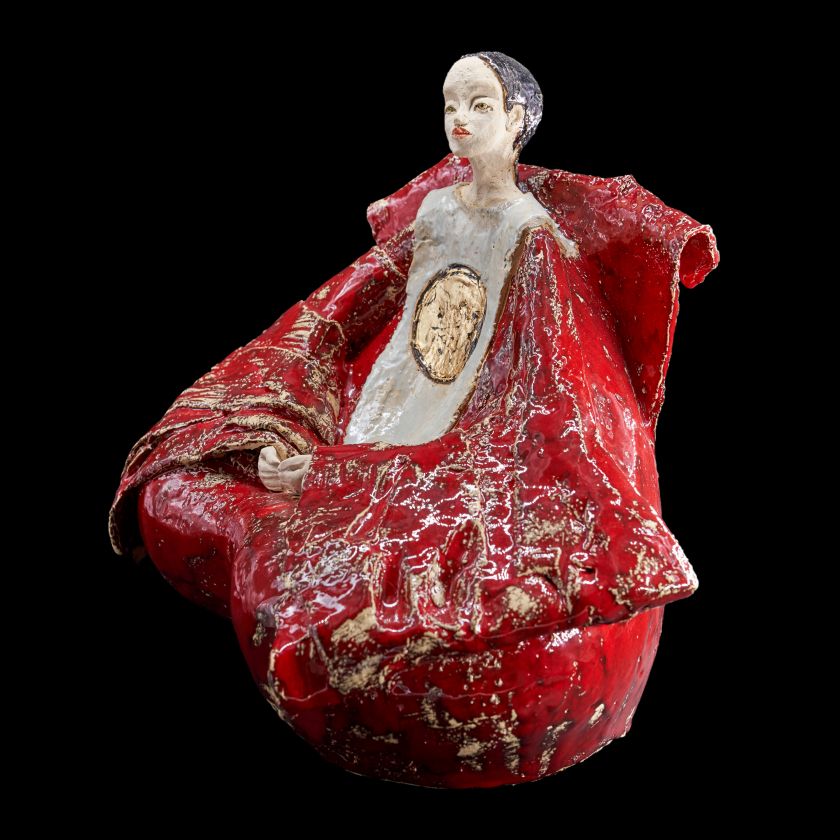 Ceramic Mandarin Statue