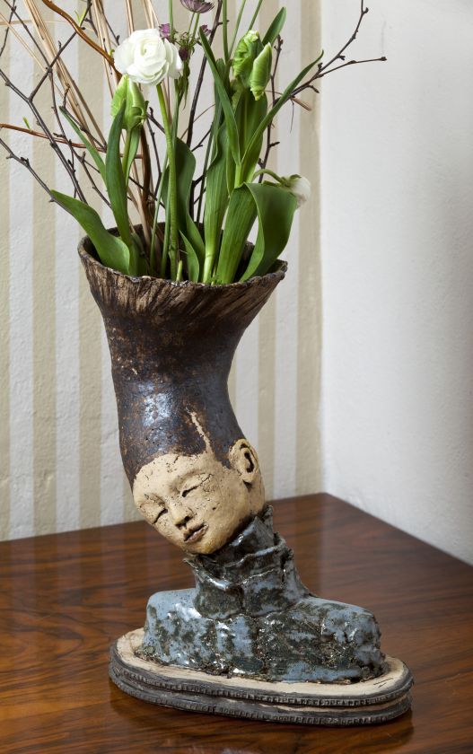 Ceramic vase Open mind - large