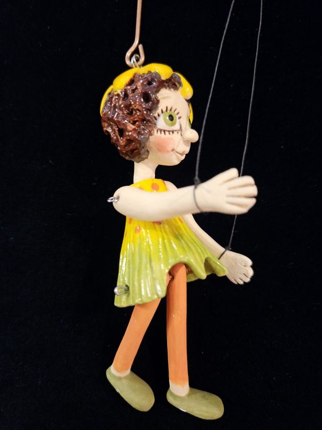 Ceramic doll puppet - Dahlia
