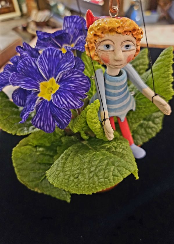 Ceramic doll puppet - Violeta