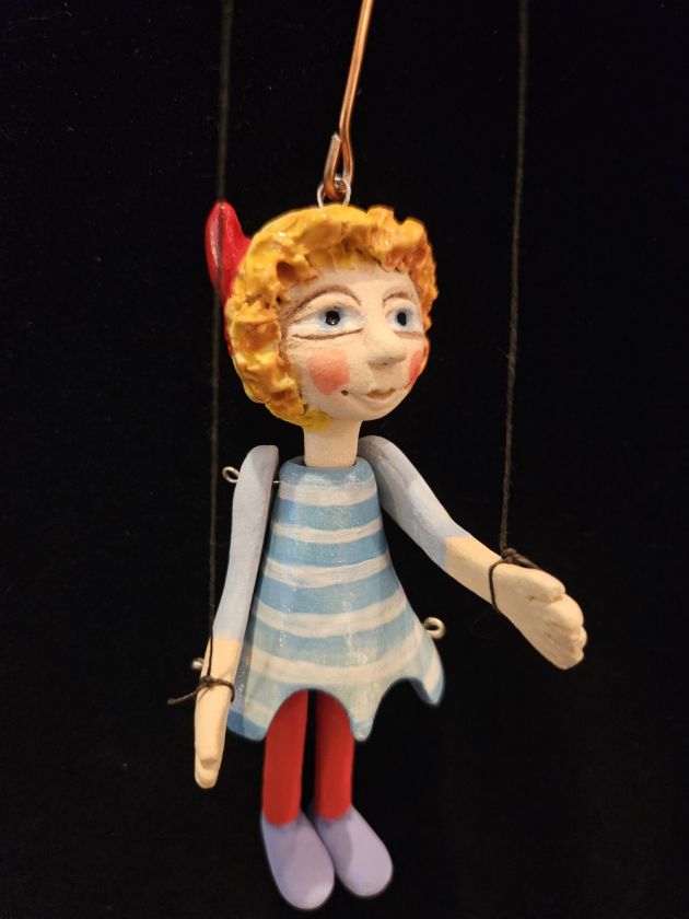 Ceramic doll puppet - Violeta