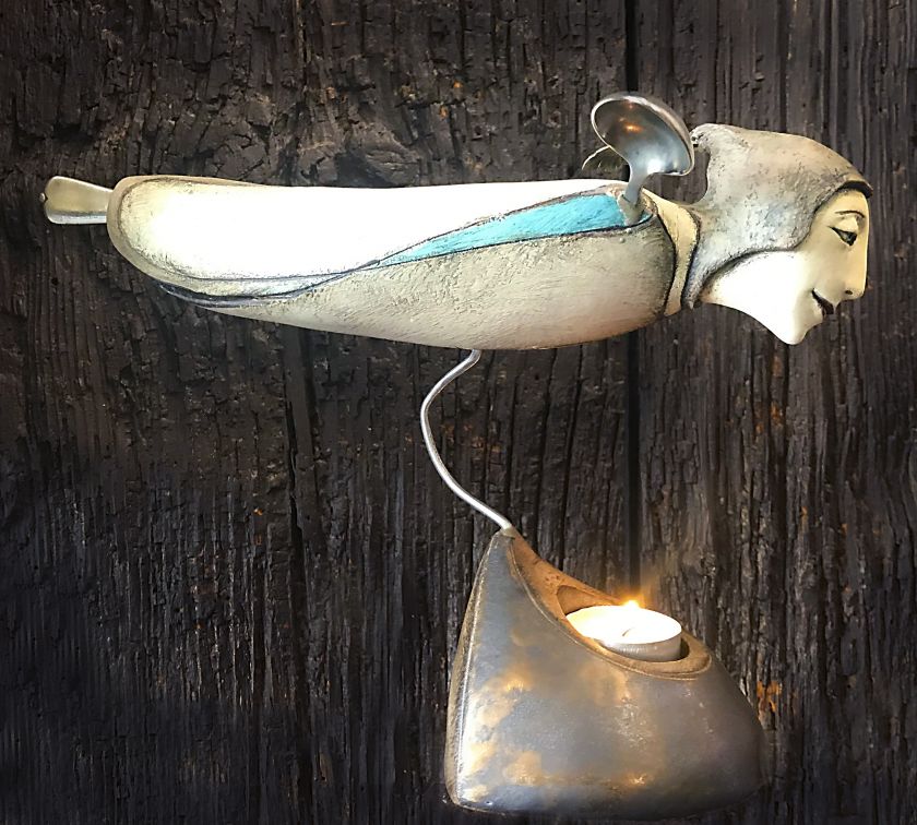Ceramic Angel Candle Holder