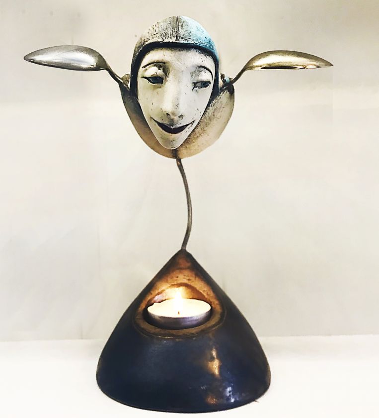 Ceramic Angel Candle Holder