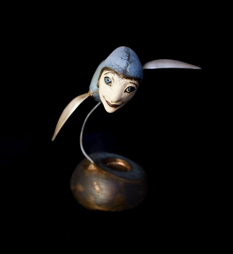 Ceramic Angel Candle Holder