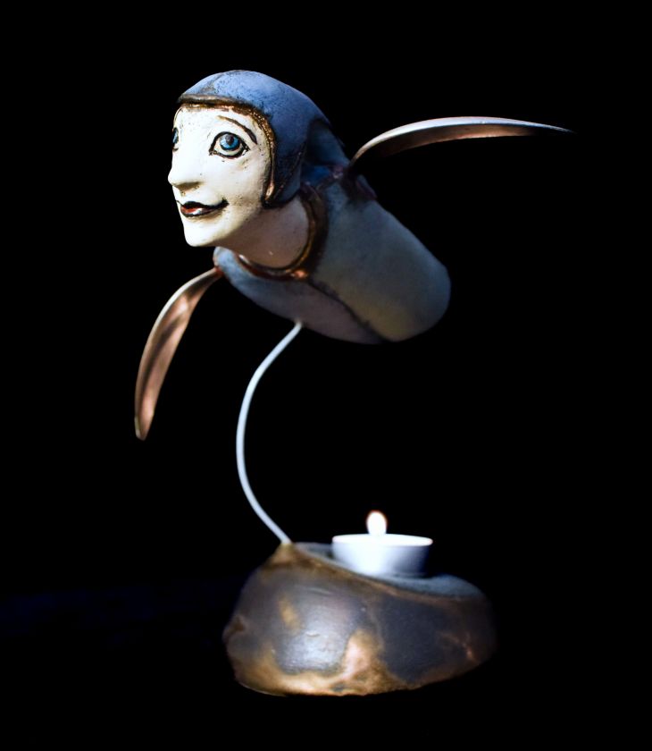 Ceramic Angel Candle Holder