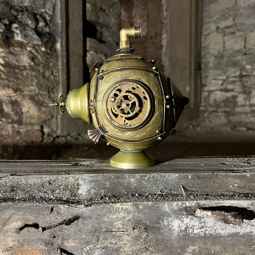 Zlaté steampunk hodiny Nautilus – velké