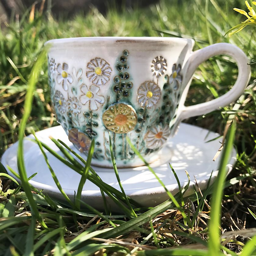 Hrnek s lučními květy 0,2 - espresso