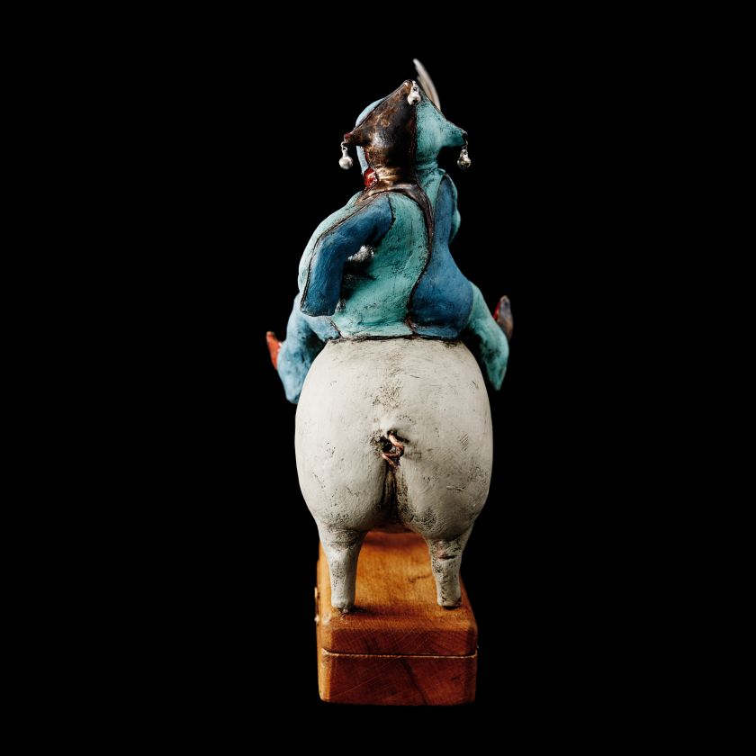 Keramische Skulptur - Fröhlicher Narr