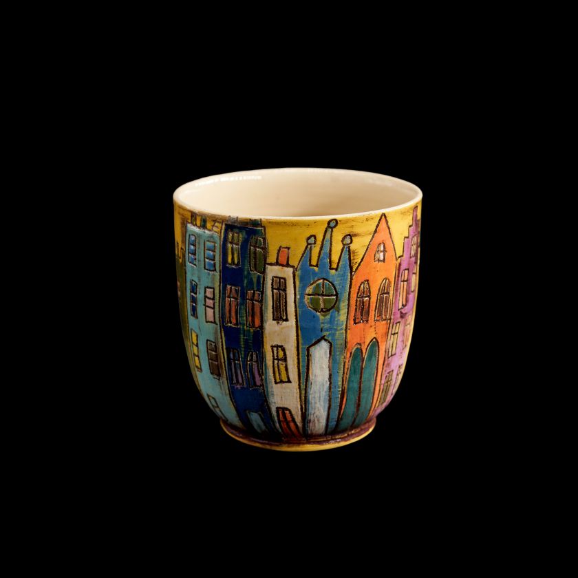Prague Townhouse ceramic cups - small