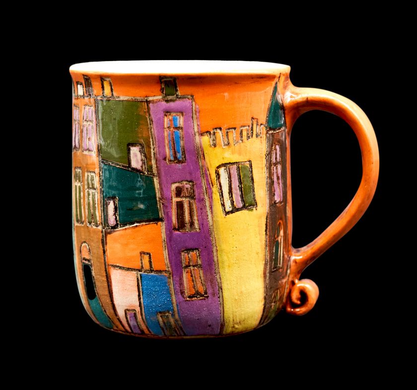 Prague Townhouse ceramic cups - small