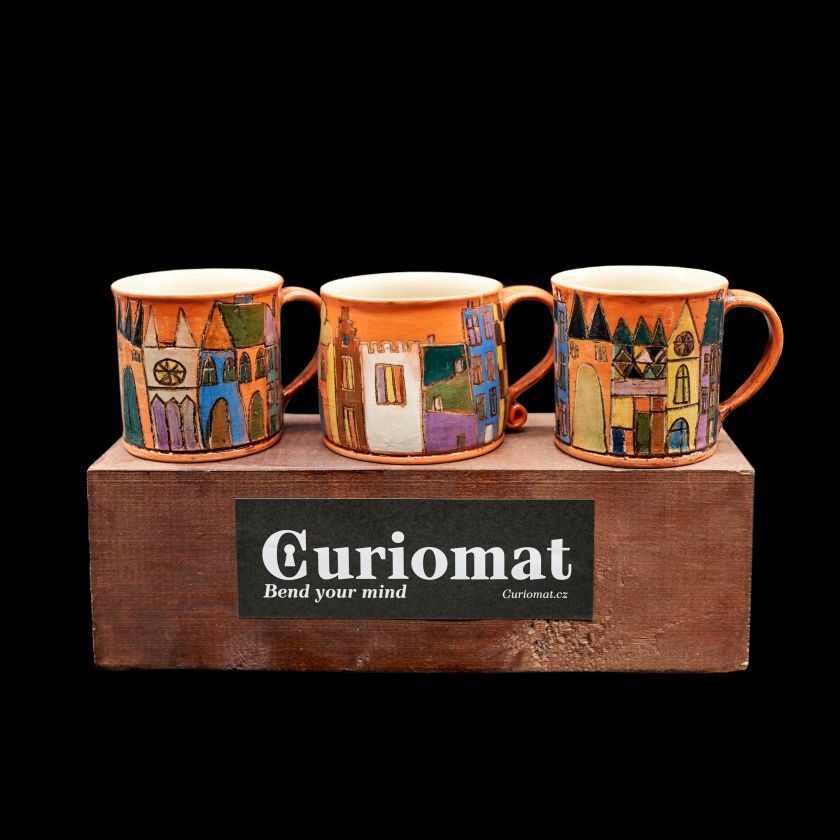 Prague Townhouse ceramic cups - small