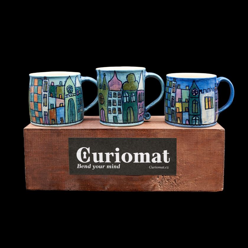 Prague Townhouse ceramic cups - small