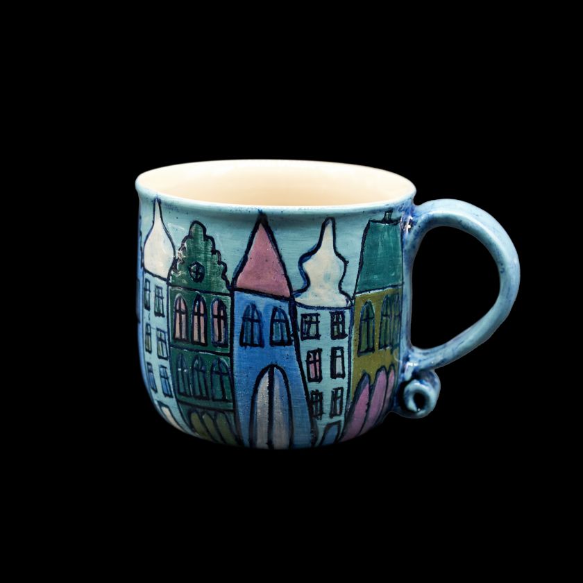 Prague Townhouse ceramic cups - small