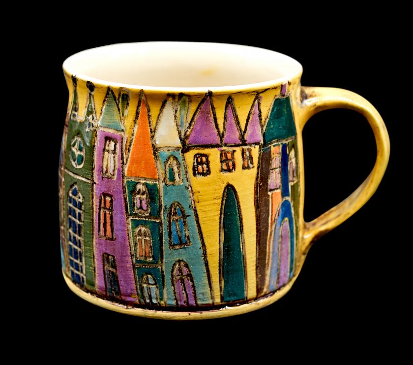 Prague Townhouse ceramic cups - small