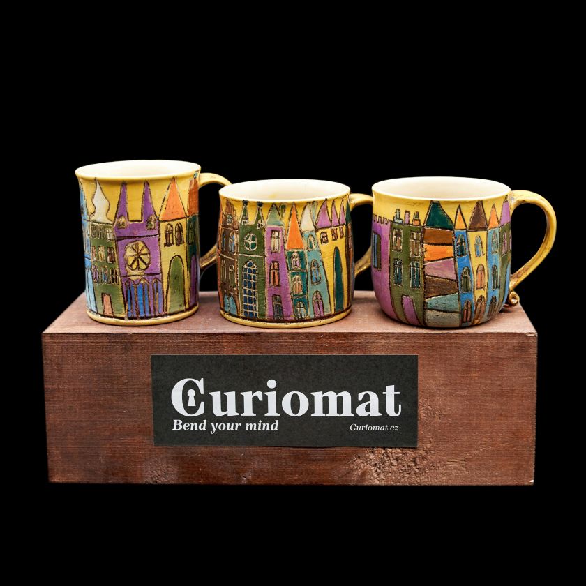 Prague Townhouse ceramic cups - small