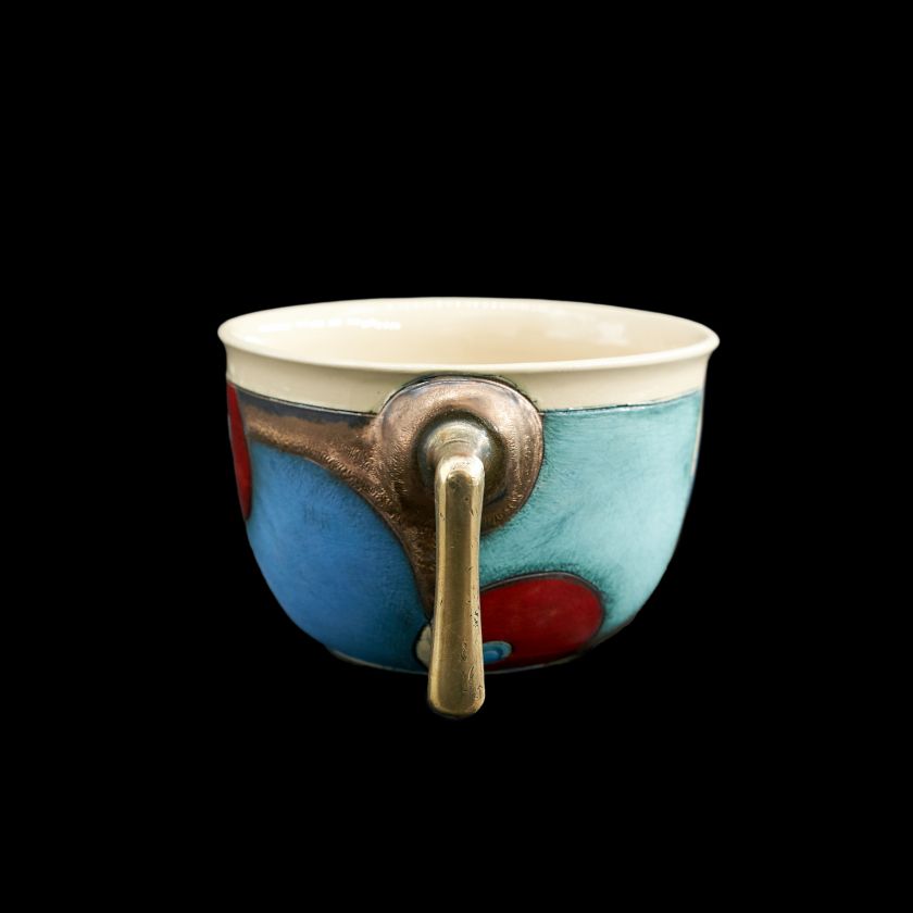 Cereal bowl with Antique brass handle