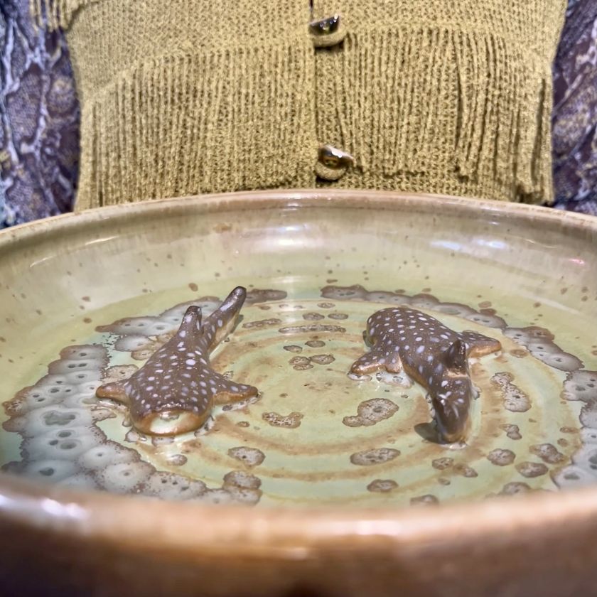 Keramikteller mit einem Tier