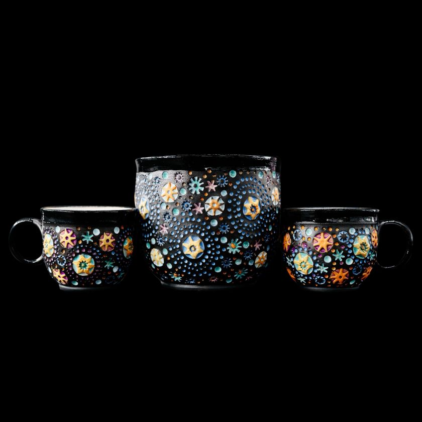 Galaxy 0.4l - Embossed ceramic mug