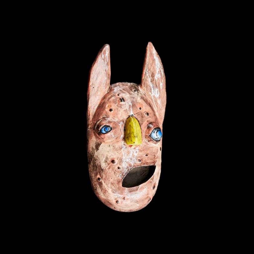 Ceramic wallart - Funky Masks (small)