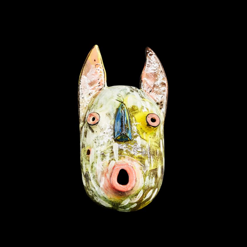 Ceramic wallart - Funky Masks (small)