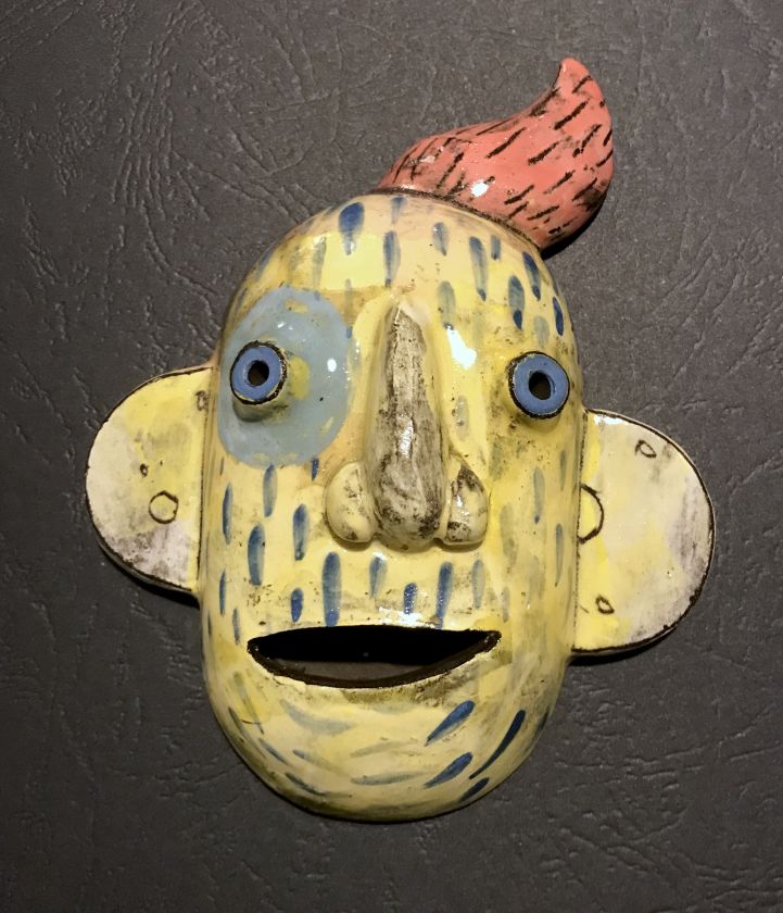 Ceramic wallart - Funky Masks (small)