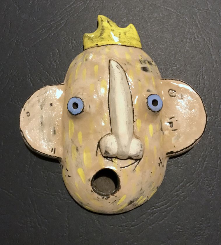 Ceramic wallart - Funky Masks (small)