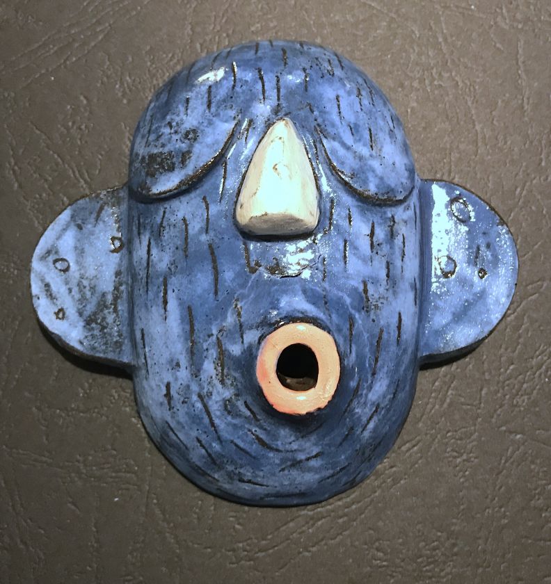 Ceramic wallart - Funky Masks (small)