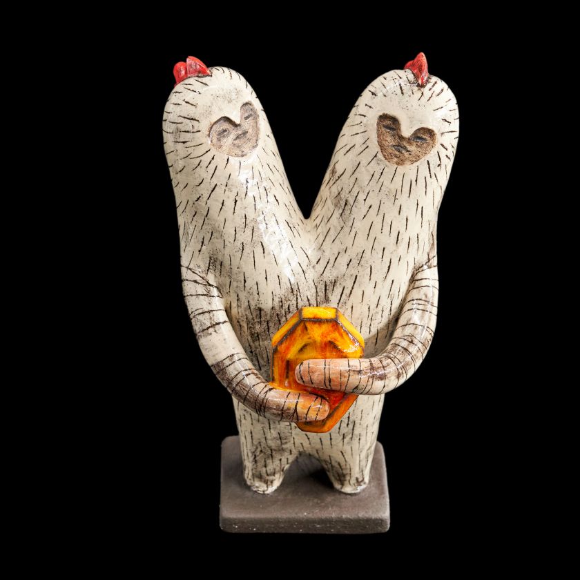WildArt - Siamesische Wächter Keramik Statue