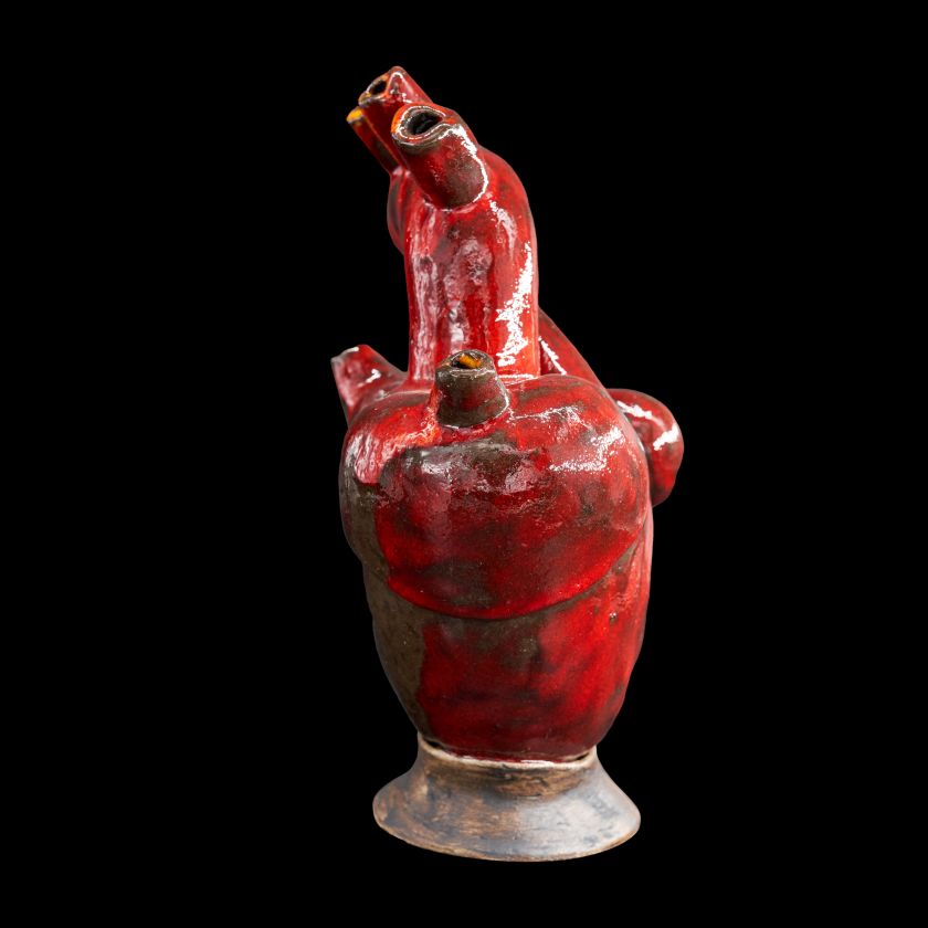 Ceramic love - Anatomical heart statue
