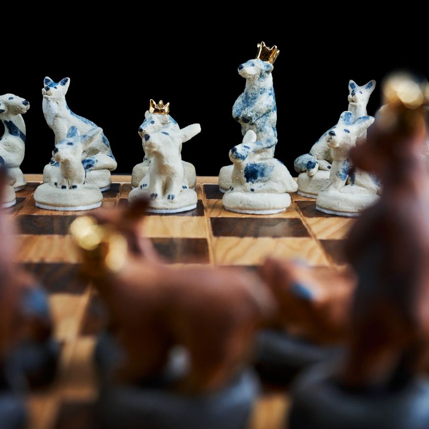 Wild Gambit - handmade chess set