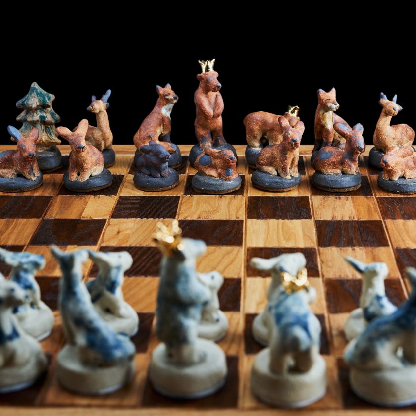 Wild Gambit - handmade chess set