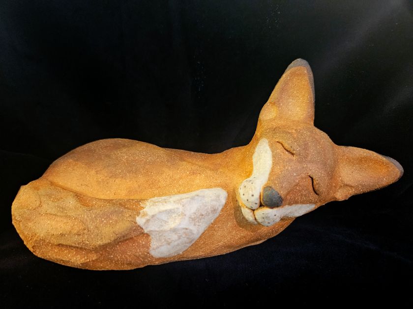 Handmade ceramic - Fox statue