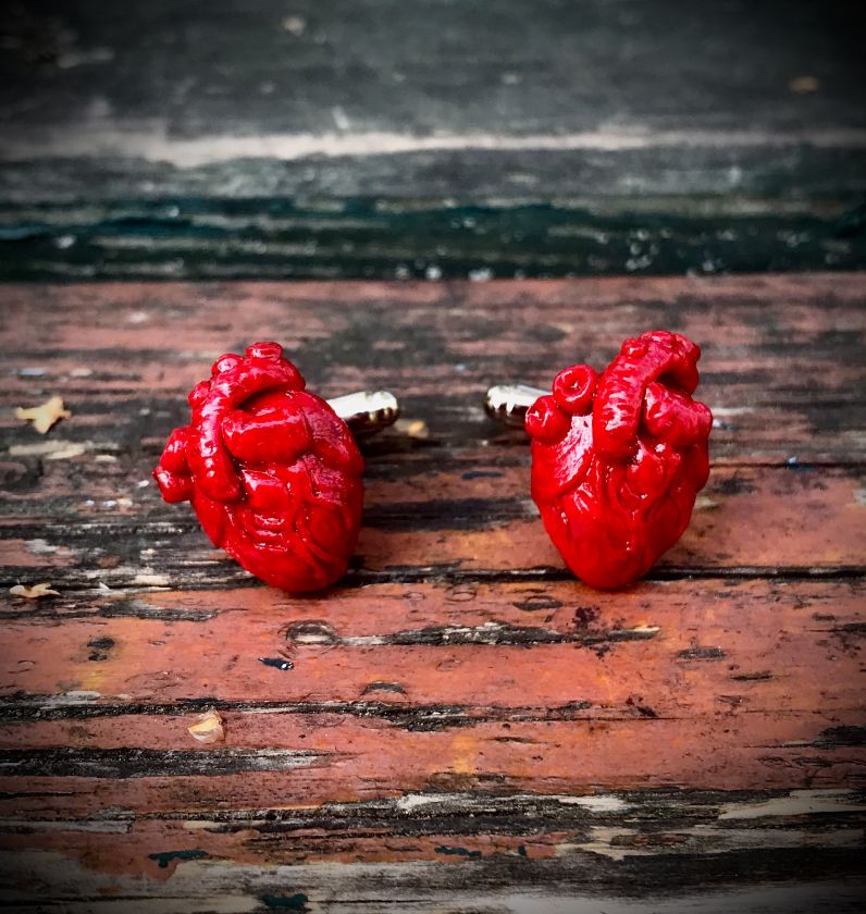Strangelove - Anatomical heart cufflinks