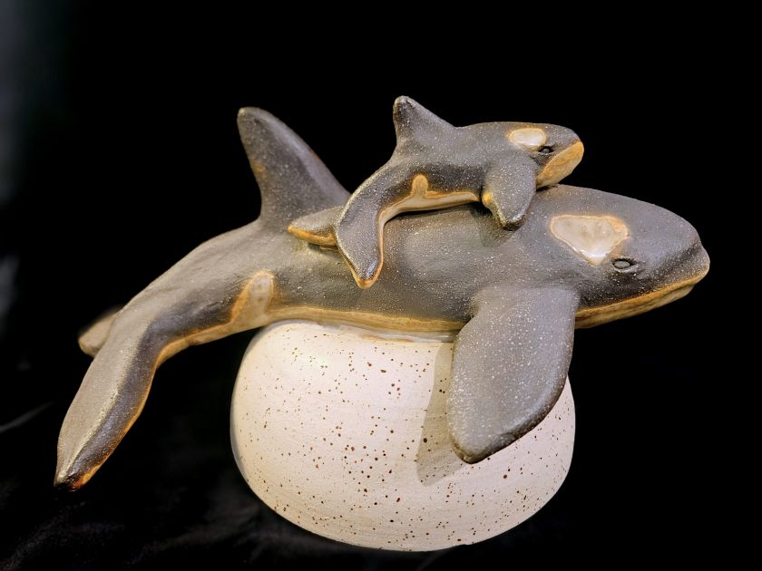 Keramik-Skulptur - Walfisch