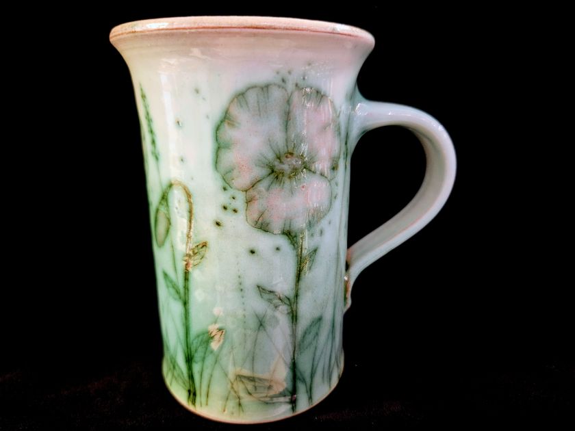 Hand-painted tall mug