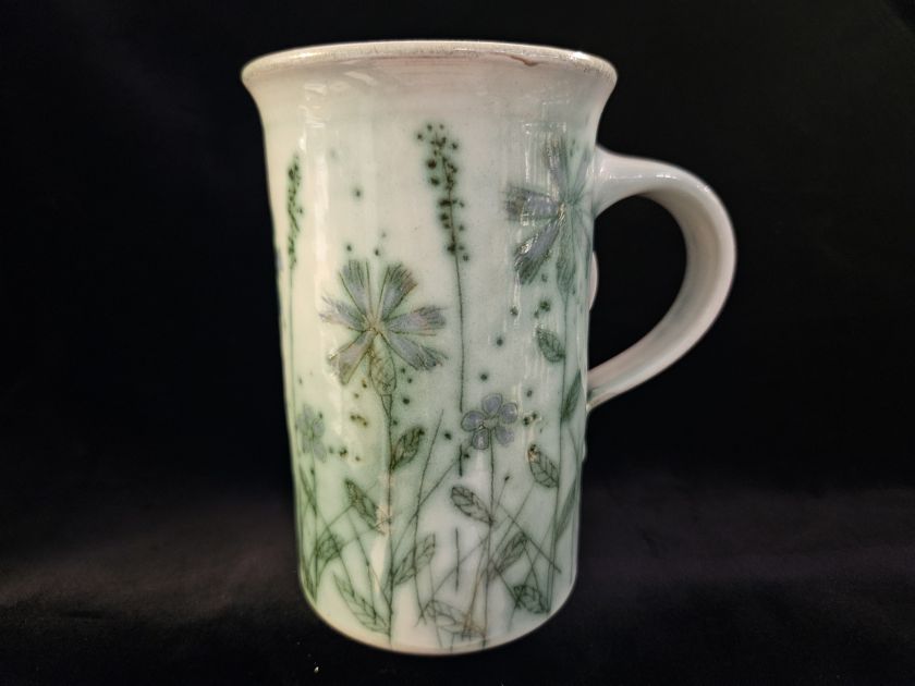 Hand-painted tall mug