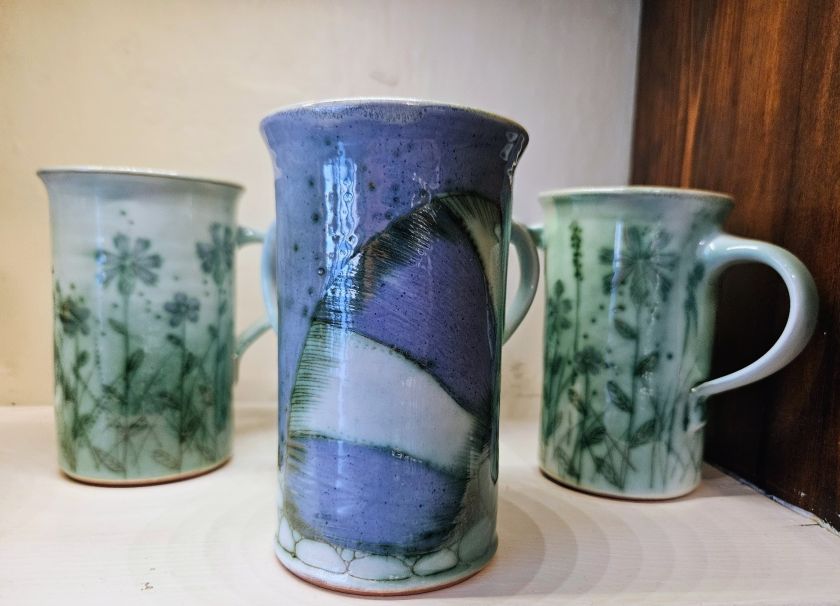 Hand-painted tall mug