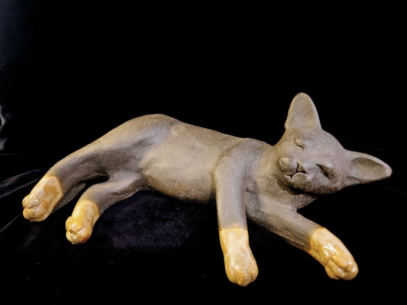Handmade ceramic - Cat statue