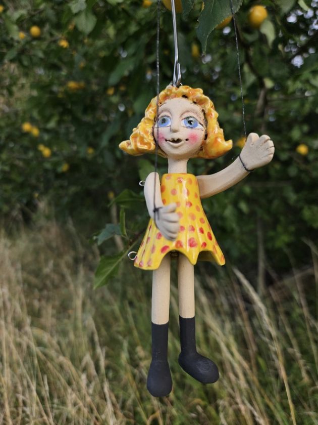 Little girl in yellow- puppet