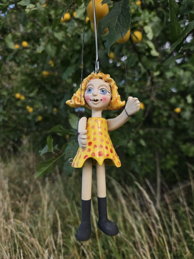 Little girl in yellow- puppet