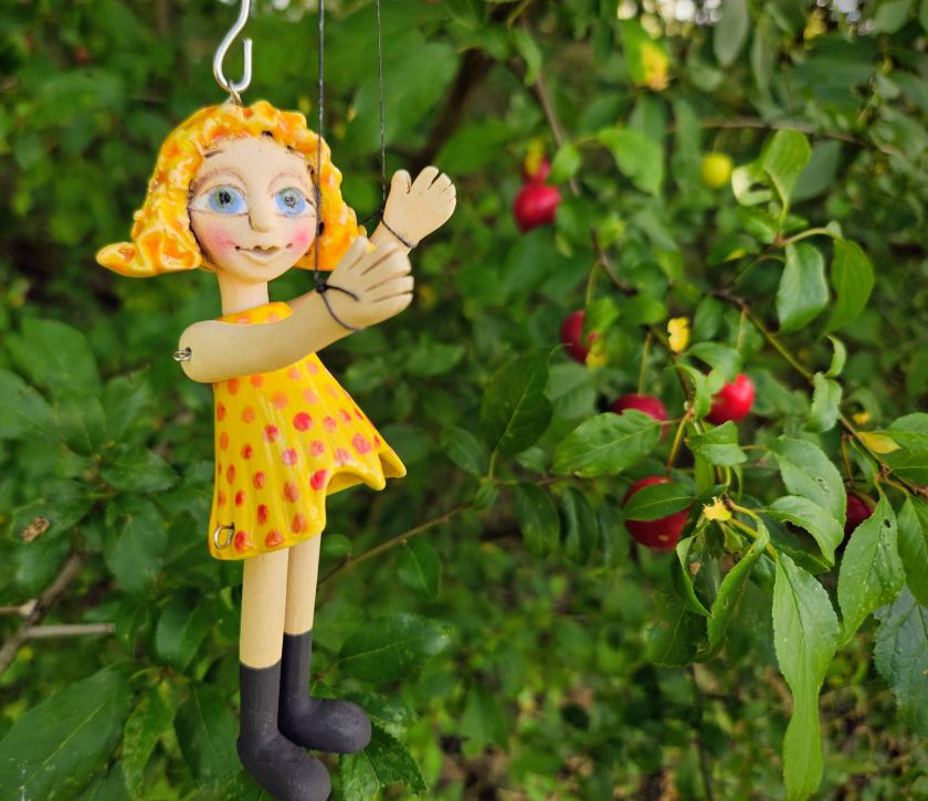 Little girl in yellow- puppet