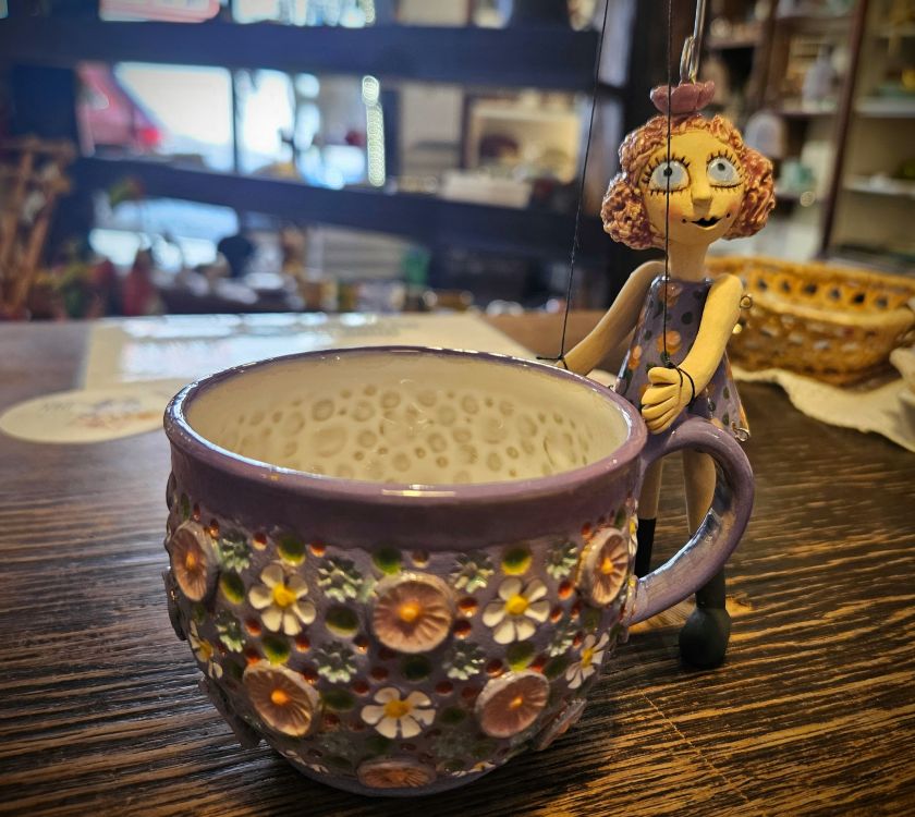 Barevná louka - exspresso hrnek 0,2l fialový