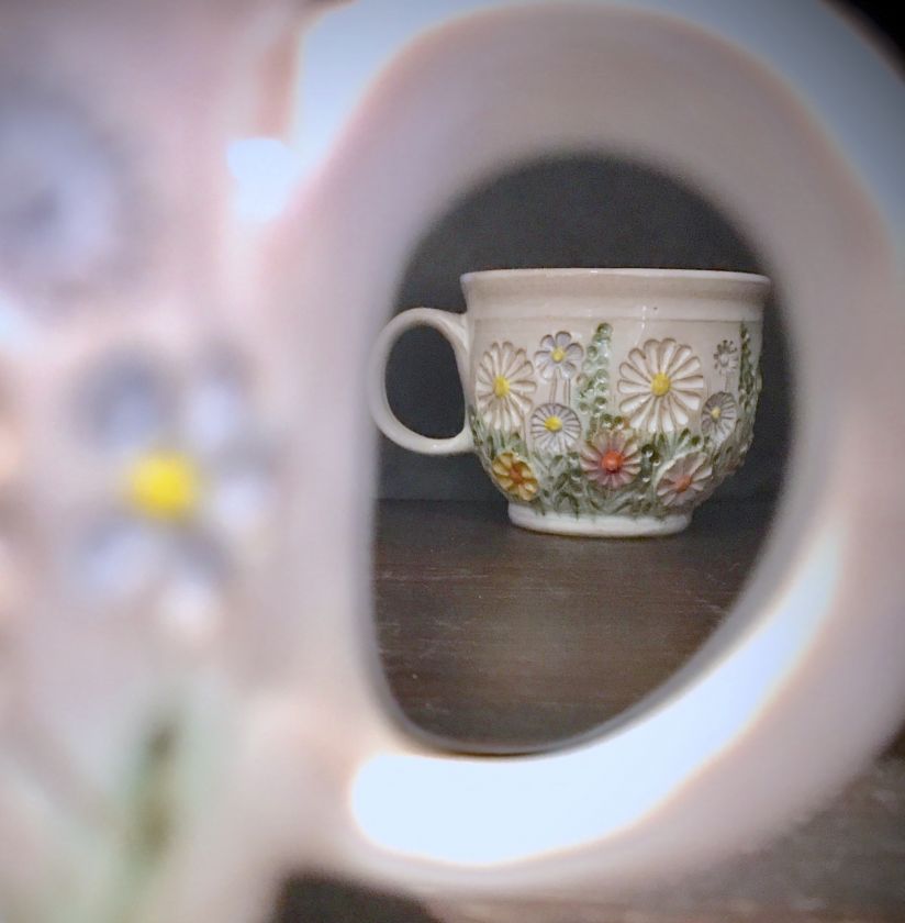 Becher mit Wiesenblumen 0,1l - Espresso