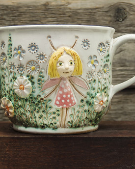 Meadow embossed cup (large)