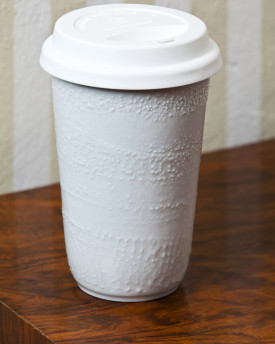 Porcelain insulated mug with lid - City Lights