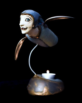 Ceramic Angel Candle Holder