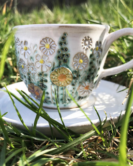 Hrnek s lučními květy 0,2 - espresso