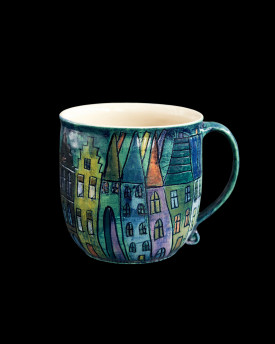 Prague Townhouse ceramic cups - small