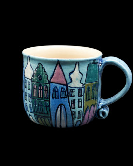 Prague Townhouse ceramic cups - small