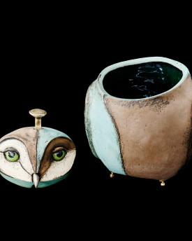 Ceramic Owl Pot
